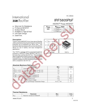 IRF5805TRPBF datasheet  